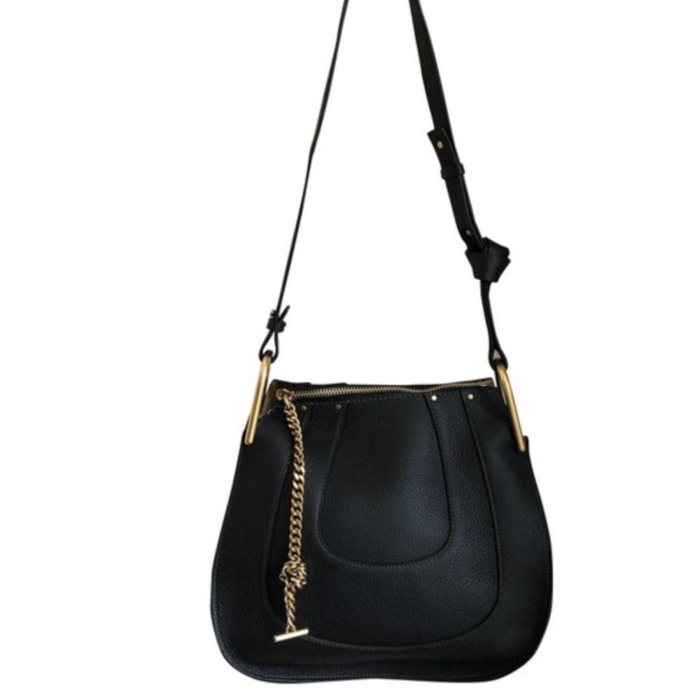 Chloe Drew (Top Zip) Black Calfskin Leather Bag